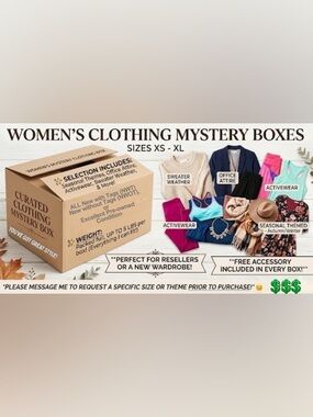 5 LB Women’s Clothing Mystery Box XS-XL Curated Reseller Bundle